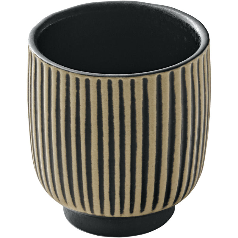 Black & White Cup with Relief 2.8" dia. 3.4 oz Nara by Playground