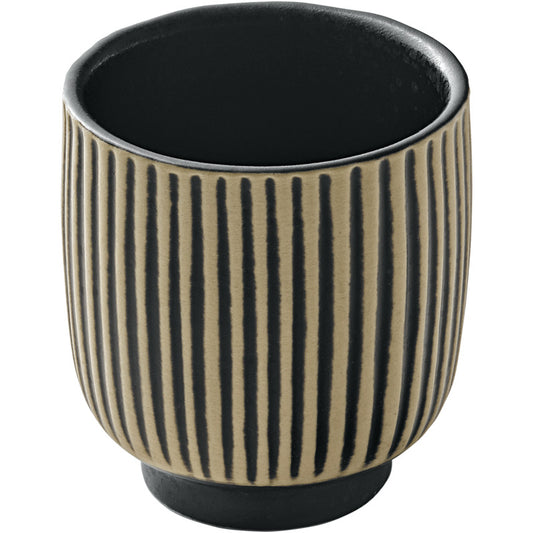 Black & White Cup with Relief 2.8" dia. 3.4 oz Nara by Playground