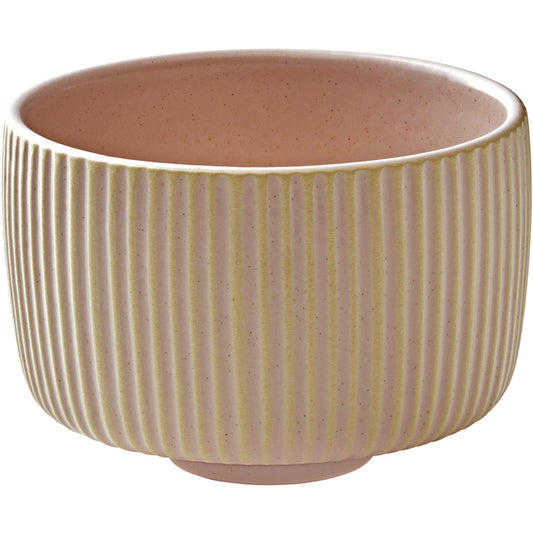 Rosé Low Mug with Relief 3.8" dia. 10.7 oz Nara by Playground