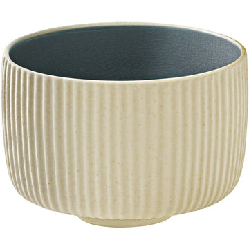 Grey Low Mug with Relief 3.8" dia. 10.7 oz Nara by Playground