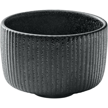 Black Low Mug with Relief 3.8" dia. 10.7 oz Nara by Playground