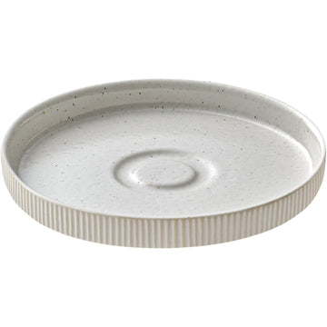 White Saucer with Relief 5.9" dia. Nara by Playground