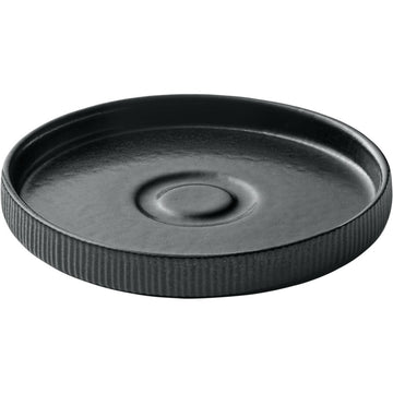 Black Saucer with Relief 5.9" dia. Nara by Playground