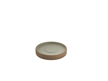 Beige/Grey Plate/Espresso Saucer 6.3" dia. 2In1 by Playground