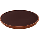 Brown Flat Round Coupe Plate 6.3