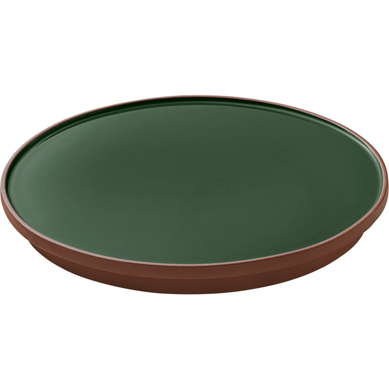 Green Flat Round Coupe Plate 8.3
