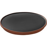 Black Flat Round Coupe Plate 8.3