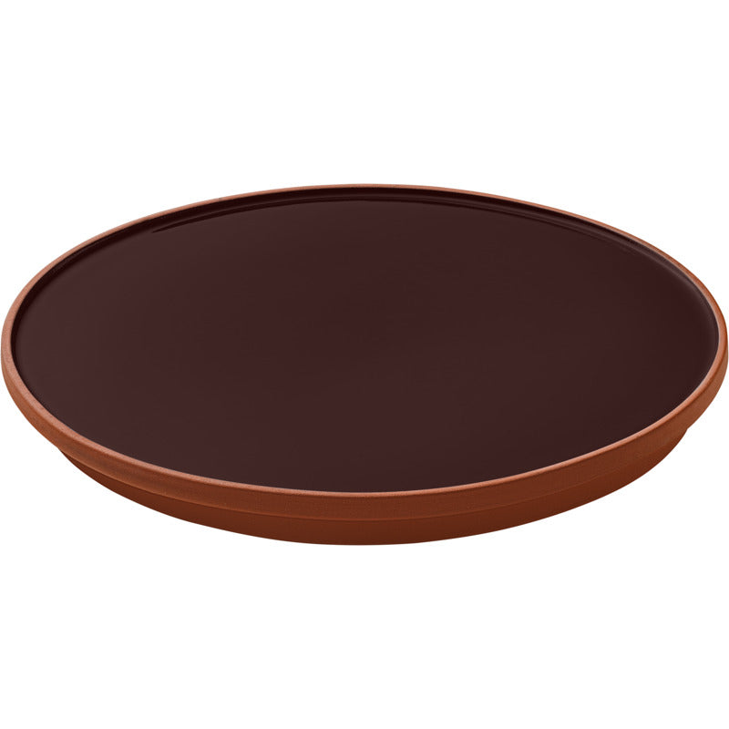 Brown Flat Round Coupe Plate 8.3
