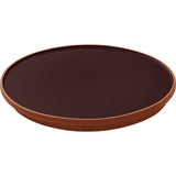 Brown Flat Round Coupe Plate 8.3