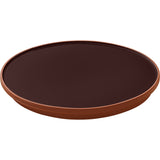 Brown Flat Round Coupe Plate 10.2