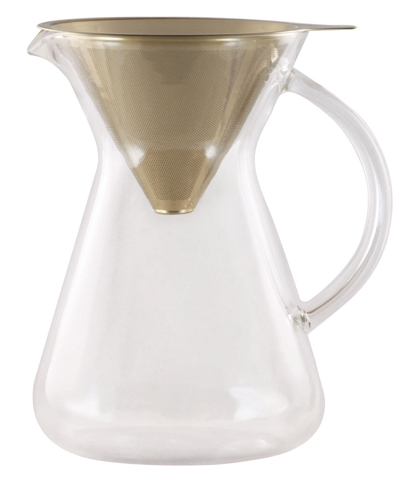 Gold Slow Coffee Maker 20.3 oz Glass by Playground