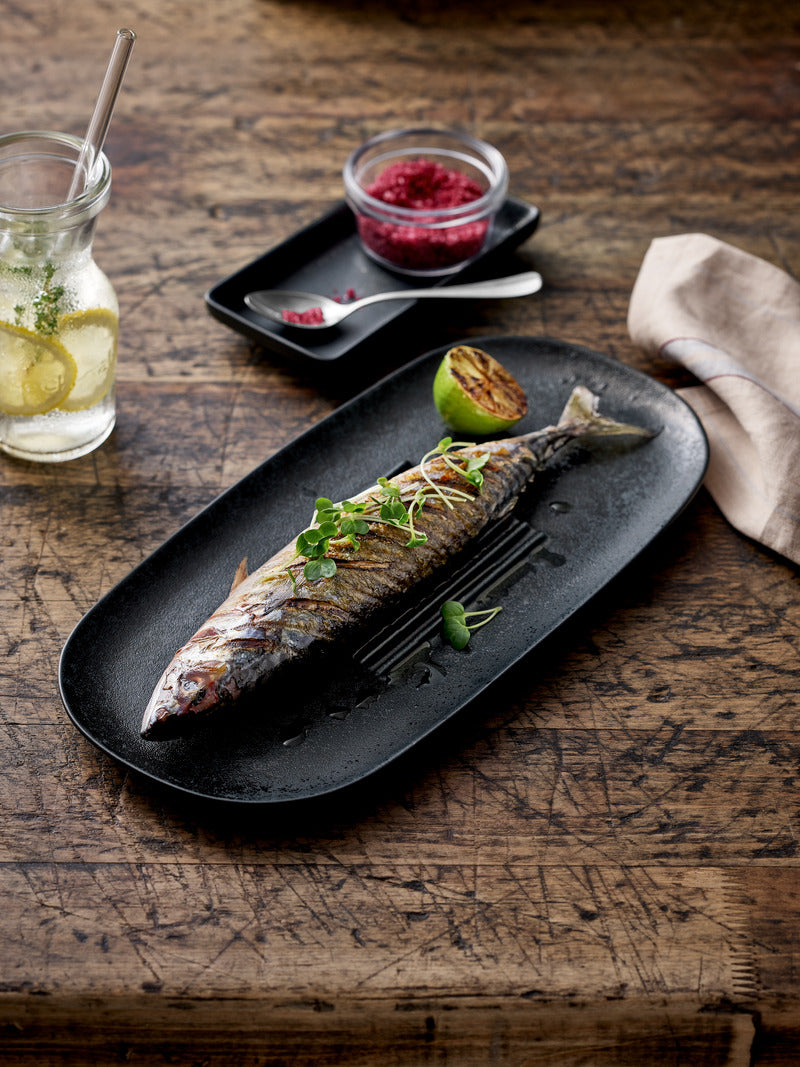Black Oval Platter 14.1