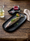 Black Oval Platter 14.1