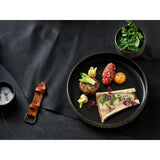 Black & White Oval Coupe Platter with Relief 7.1