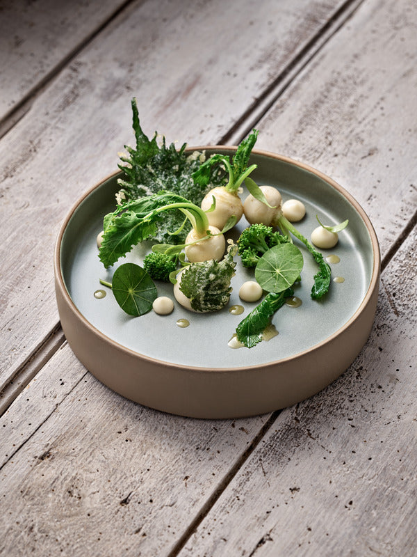 Beige/Grey Flat Plate/Deep Plate 9.4