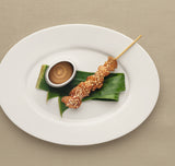 White Oval Platter with Rim 14.9