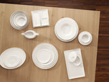 White Asymmetric Dish 9.8