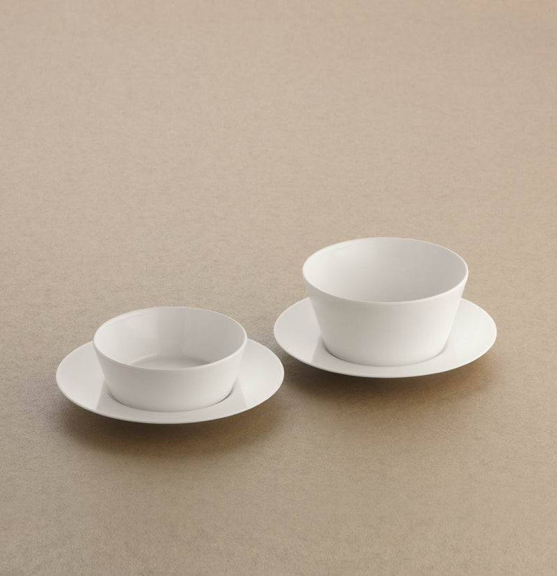 White Dual Well Saucer 6.5