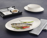 White Oval Coupe Platter 14.6