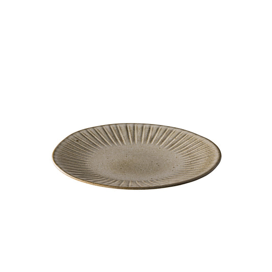White Coupe Plate 11.2" dia. Q Authentic Stone by Studio Raw