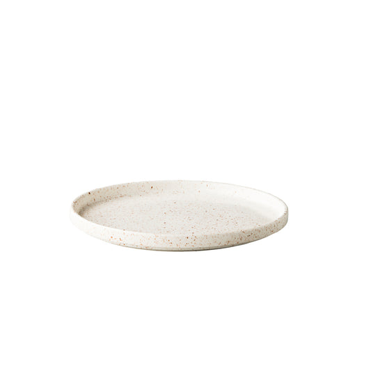 White Raised Edge Stackable Plate 10.0" dia. ShApes by Studio Raw