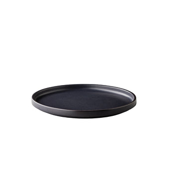 Black Stackable Raised Edge Plate 10.0" dia. x 1.1" ShApes by Studio Raw