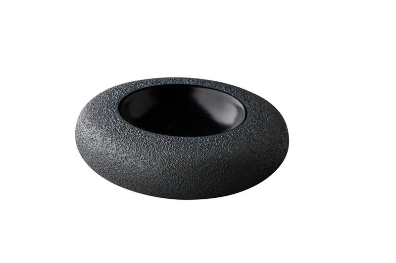 Vulcanic Black Presentation Bowl 6.7" dia. X 2.0" 3.4 oz Premium by Studio Raw