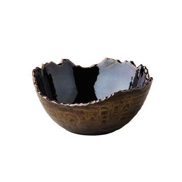 Cracked Metallic Gold Bowl 6.5" dia. X 3.0" 17.0 oz Premium by Studio Raw