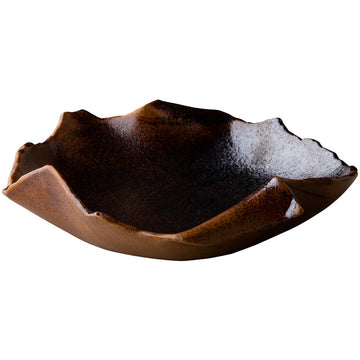 Crinkle Leaf Plate 11.8" x 11.2" x 3.1" Premium by Studio Raw