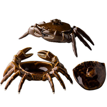Crab with Lid 10.2" x 6.7" x 2.4" Premium by Studio Raw