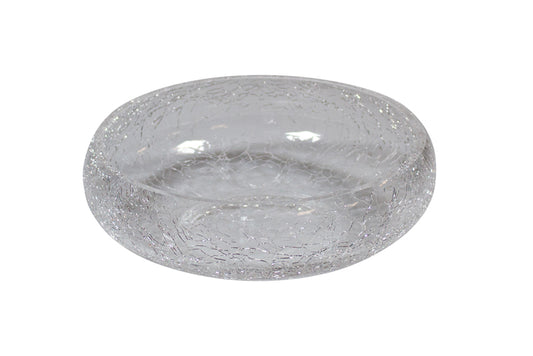 Transparent Crackled Glass Bowl 6.2" by Studio Raw