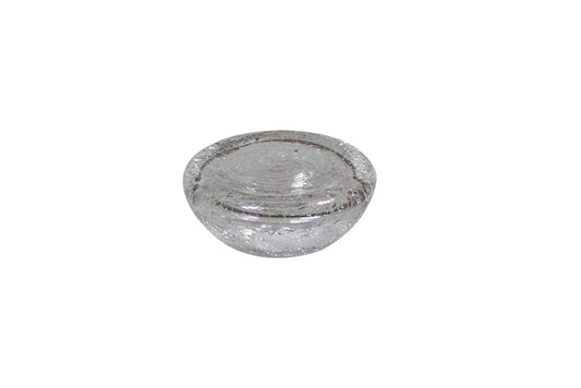 Transparent Crackled Glass Plateau 3.3" by Studio Raw