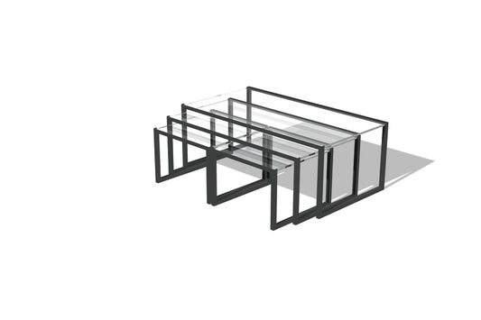 Set of 4 Stage Etagere 29.5" x 15.7" x 11.0" Stage by Venta