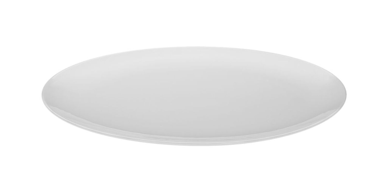 White Oval Platter 12.9