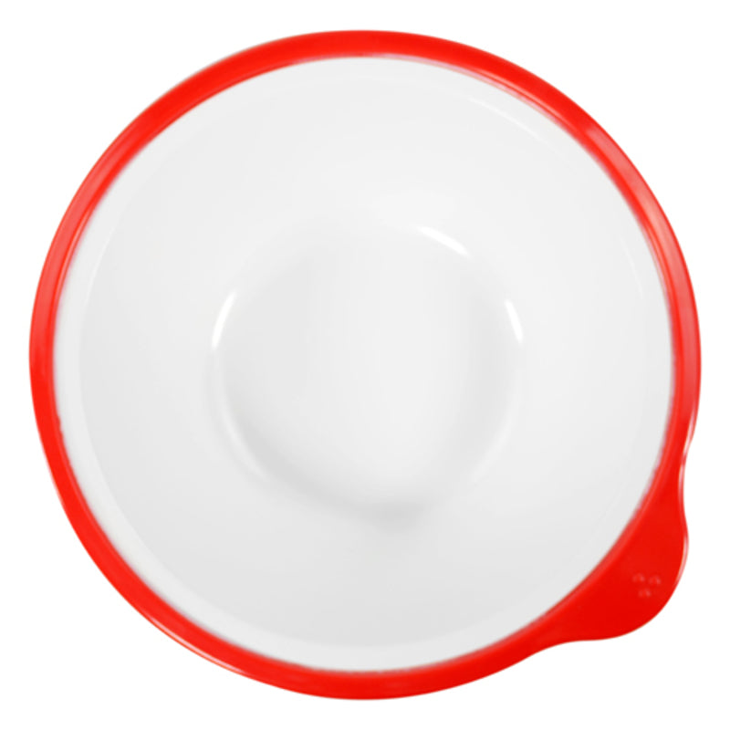 White Bowl with Red Rim 7.1