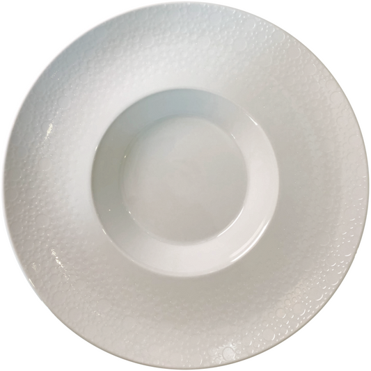 White Deep Plate 10.9" dia. Snow & Frost by Bauscher