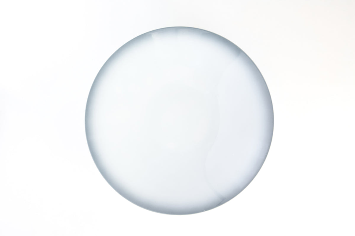 Nuance Light Grey Plate flat Coupe 5.9" dia. Ombre by Bauscher