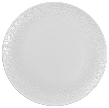 White Plate flat Coupe 11" dia. Snow & Frost by Bauscher
