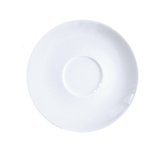 White Demitasse Coupe Saucer 4.7" dia. x 0.7" Avantgarde & Coffeelings by Bauscher