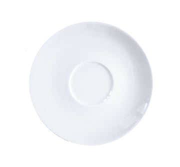 White Demitasse Coupe Saucer 4.7" dia. x 0.7" Avantgarde & Coffeelings by Bauscher