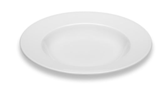 White Deep Coupe Plate with Rim 10.6" dia. Bistro by Bauscher