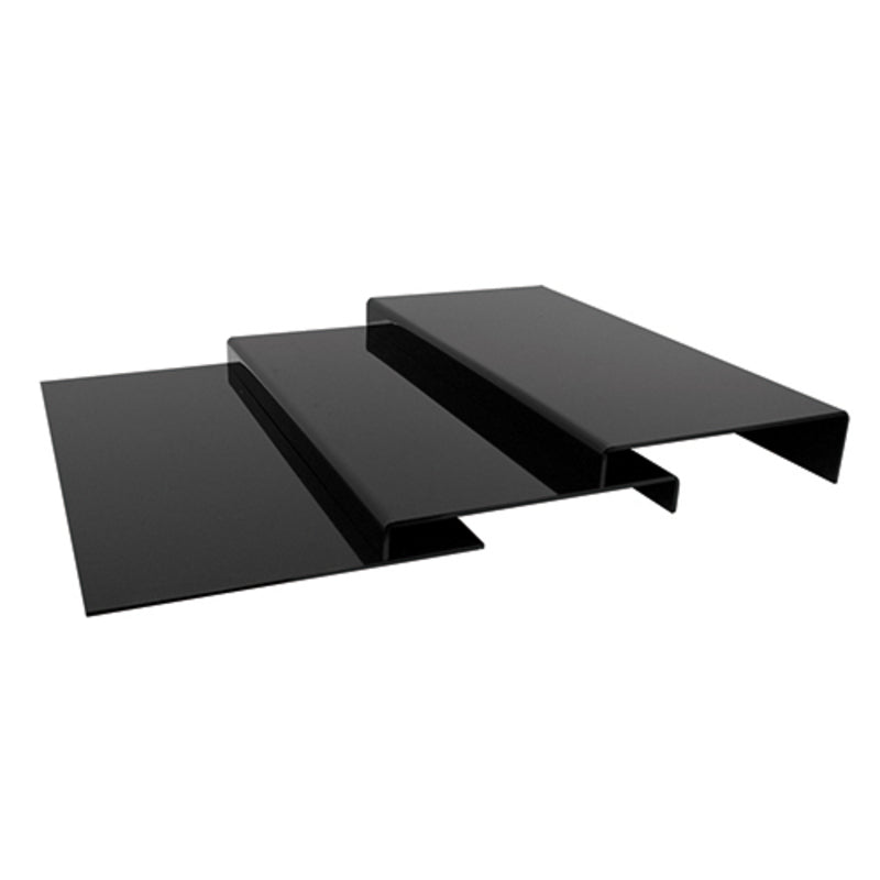Black Acrylic Non-Slip Adjustable 3pc Step 35.4