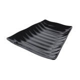 Black Melamine Curved Wavy Platter withSF 10.2