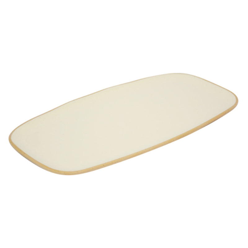 Cream Rectangular Side Plate 14.0