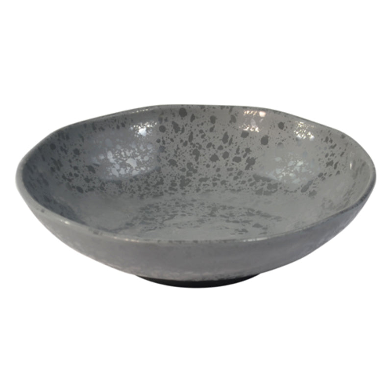 Mineral Agate Gray Crackle Bowl 9.5
