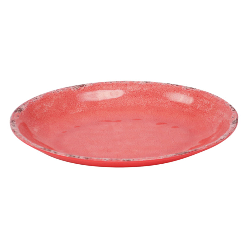 Red Oval Low Bowl 8.3
