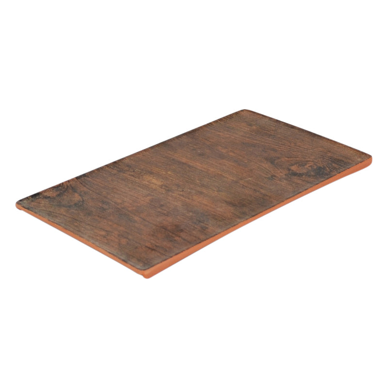 Rustic Wood Melamine Platter 9.7