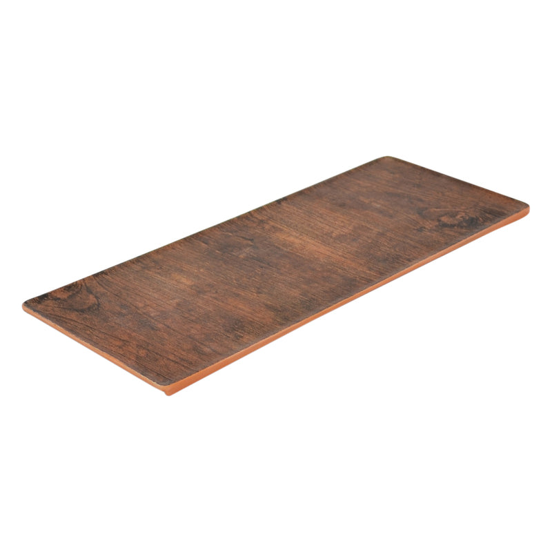 Rustic Wood Melamine Platter 13.6