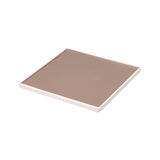 White and Taupe Small Square Plate 8.0