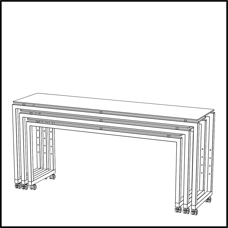 Set of 3 Stage_50 77.1" x 19.6" x 36.8" Stage by Venta